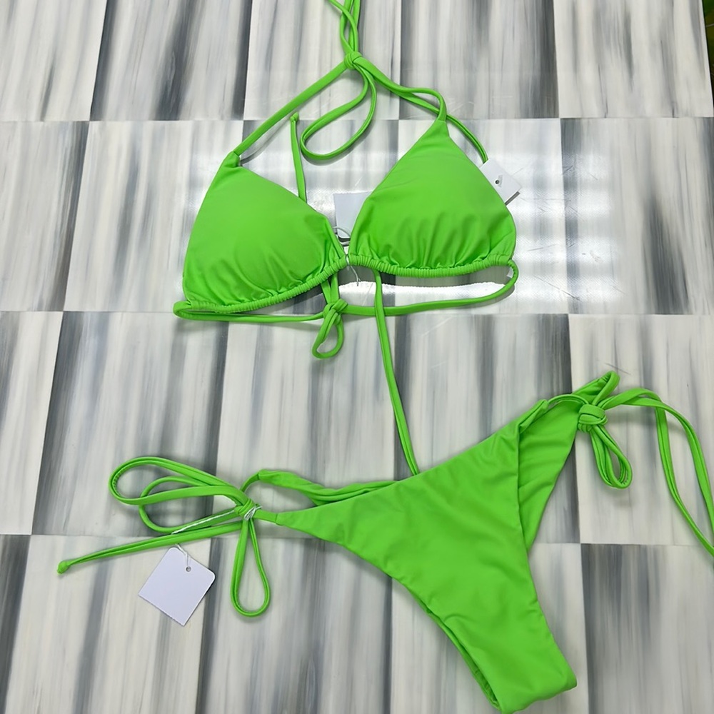 Neon green bikini bottom